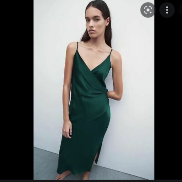 ZARA | GREEN DRESS - Picture 5 of 6